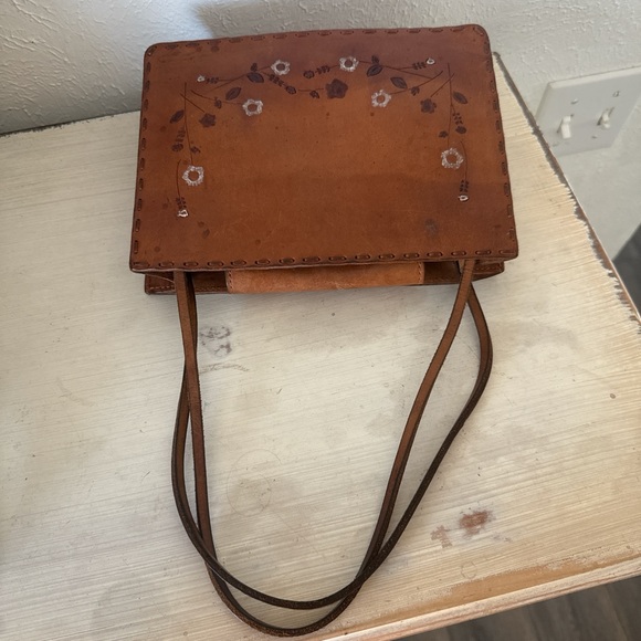 Vintage Fossil Brown Floral Leather Women's Bag - Picture 3 of 6